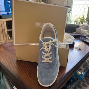 Michael Kors Light Blue Suede Sneakers in 11M Woman’s